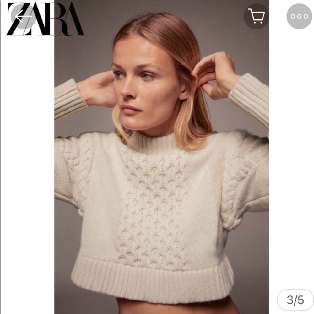 Zara shoulder pad knit sweater